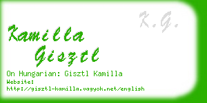 kamilla gisztl business card
